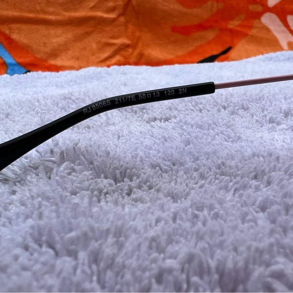 Ray-Ban Junior Sunglasses, Pale Pink Aviators - Picture 7 of 14